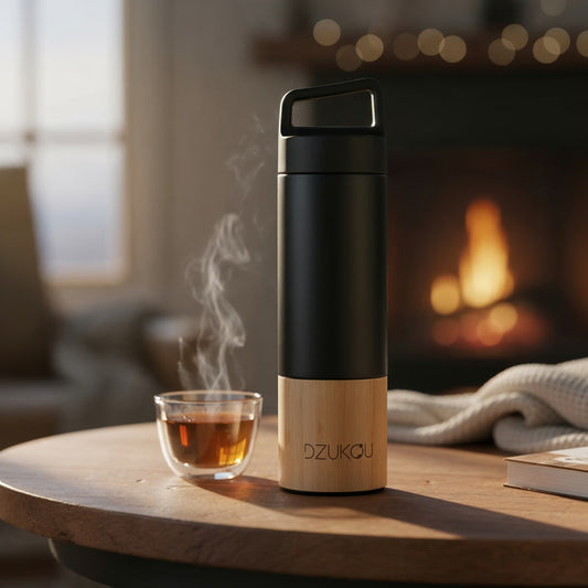 Saint Elias – Bambus & Edelstahl Thermosflasche 530 ml 🌿🥤