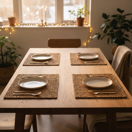 Dihing – Handgefertigte Wasserhyazinthen-Platzsets (Set aus 4) 🌿✨