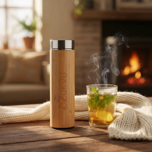 Elephant Falls – Bambus & Edelstahl Thermosflasche 480 ml 🌿🥤