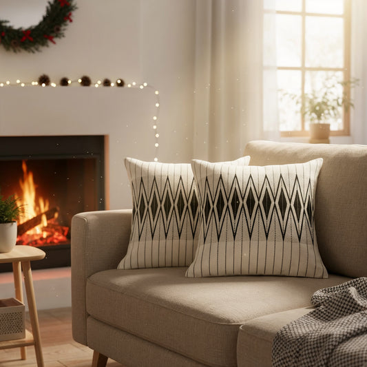 Khonoma – Handgefertigte Naga Kissenbezüge (Set aus 2) 🧵✨