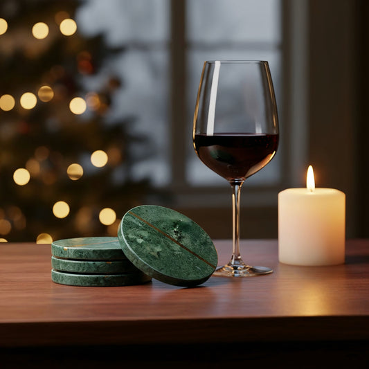 Stonehenge – Handgefertigte Marmor-Untersetzer (Set aus 6) 🪨✨