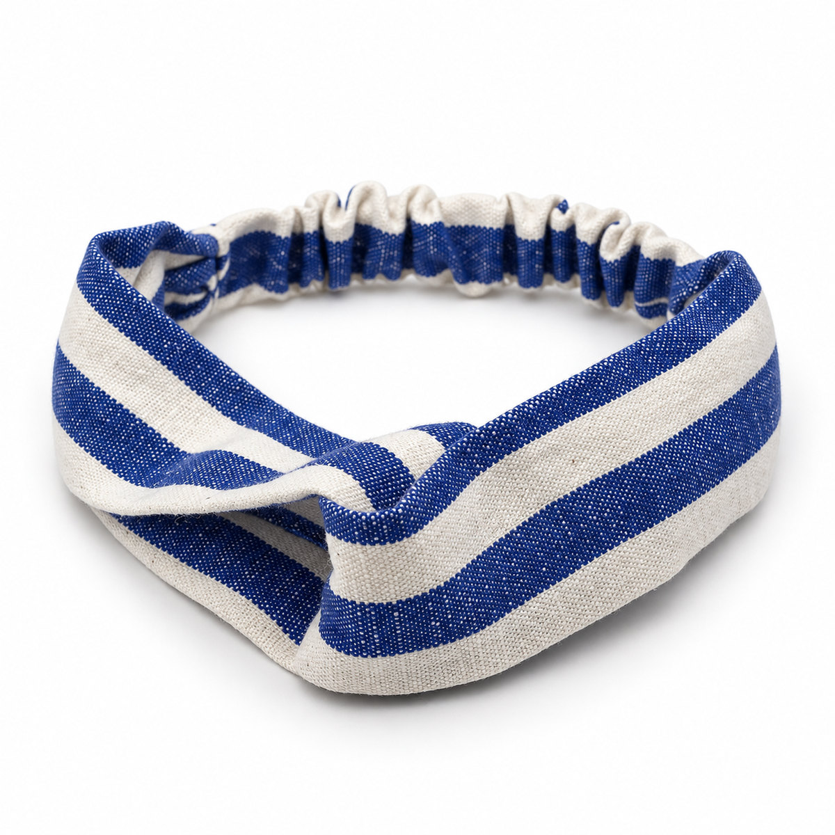 Handgefertigtes Haarband Ole – Blau/Natur