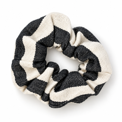 Handgefertigter Scrunchie Ole – Schwarz/Natur