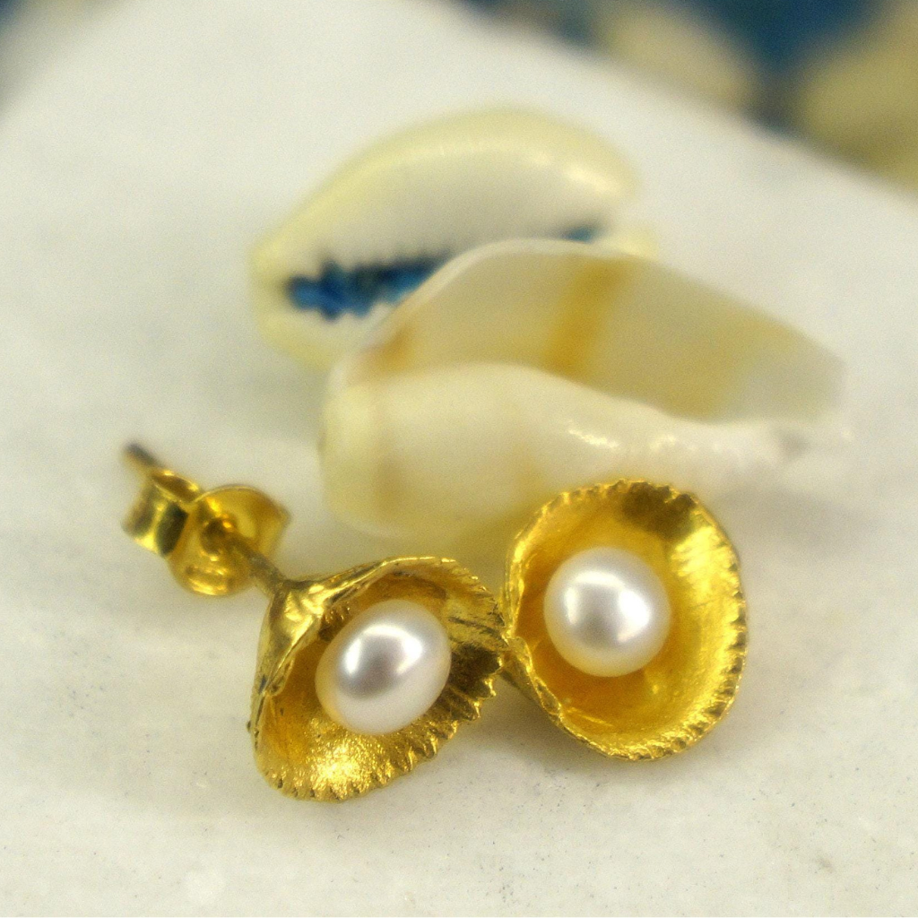 Muschel & Perlen Ohrringe ✨ Zeitlose Eleganz aus dem Meer