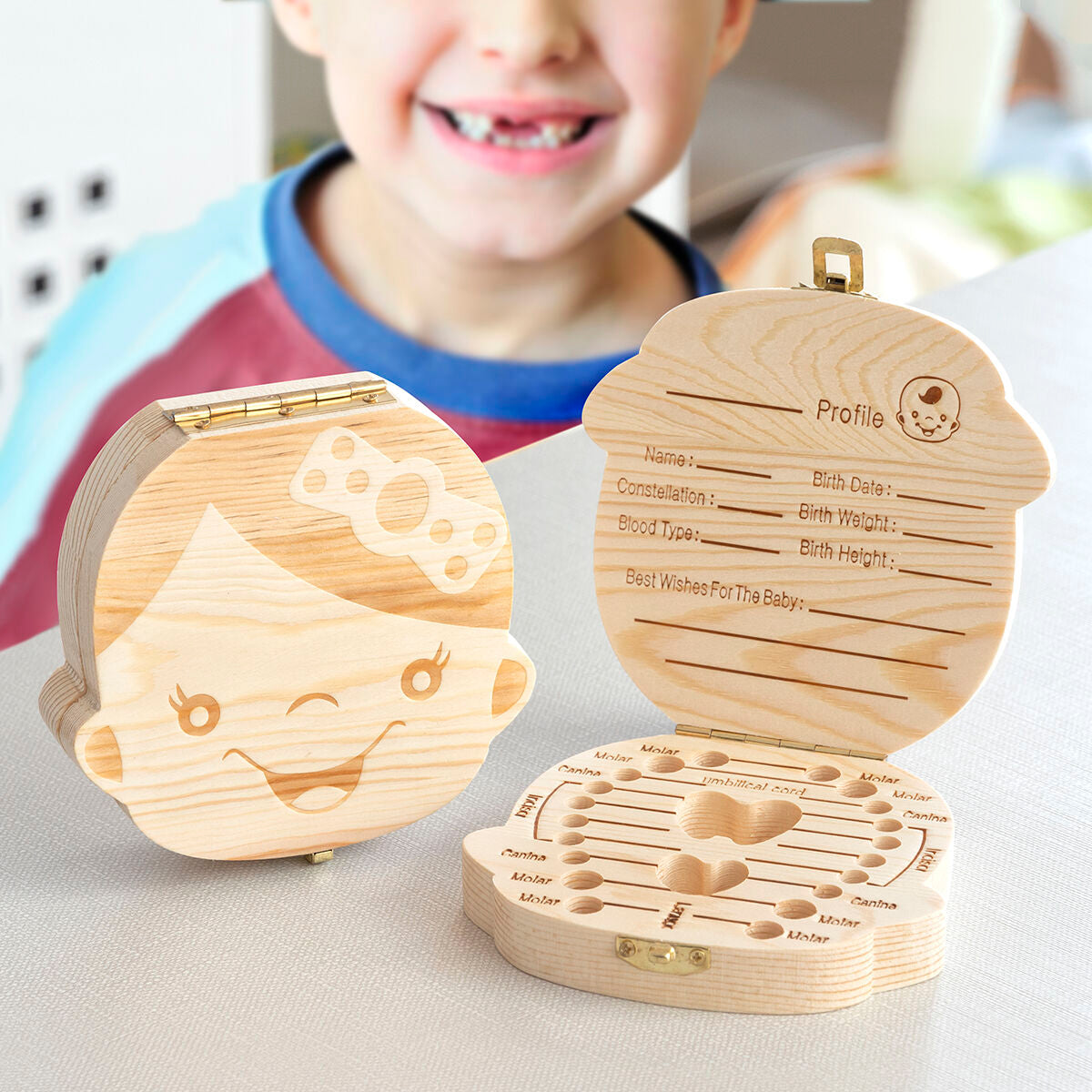🦷💕Zahnbox aus Holz – Für bleibende Erinnerungen
