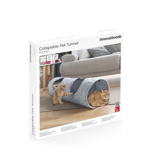 🐱🎪 Katzentunnel „Funny Tunnel“ – Faltbar | Wasserdicht | 114 cm – InnovaGoods