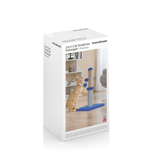🐱🐾  Katzen-Kratz- & Massagepfosten mit Spielball – Miausage InnovaGoods