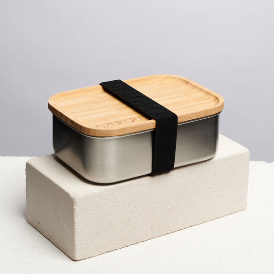 🥗Jim Corbett Lunchbox – 800 ml | Edelstahl & Bambus🌱