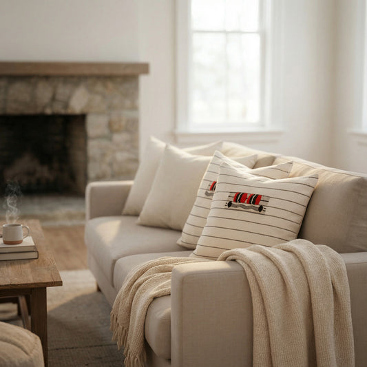 🛋️ Kissenbezug „NAGA“ – Handgewebt, fair & einzigartig 🌿