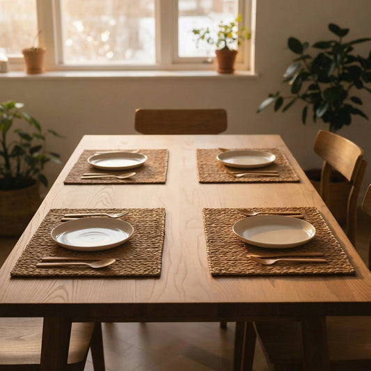 Dihing – Handgefertigte Wasserhyazinthen-Platzsets (Set aus 4) 🌿✨