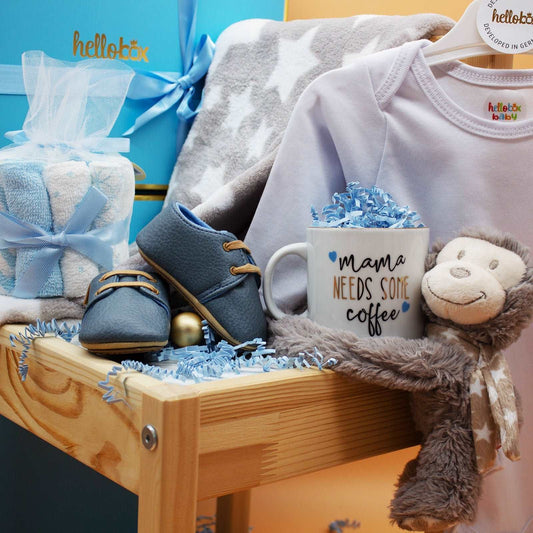Hellobox Geschenkset für Neugeborene 🎁🍼 – Mit Babydecke, Kuscheltier, Body & mehr