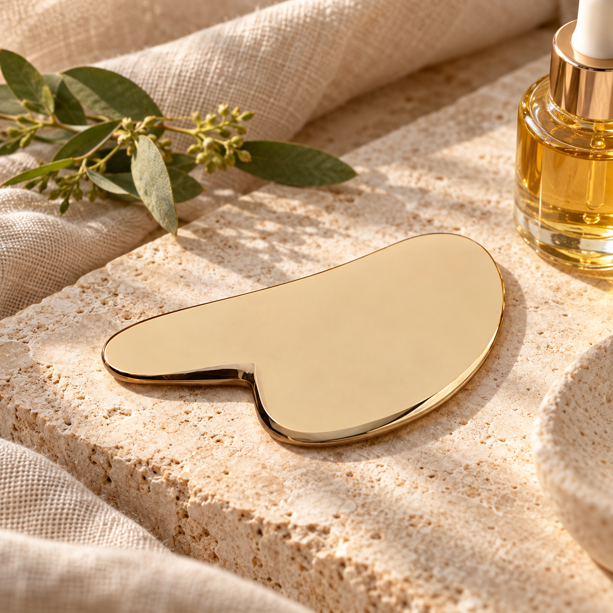 Kansa Gua Sha aus polierter Kansa-Legierung