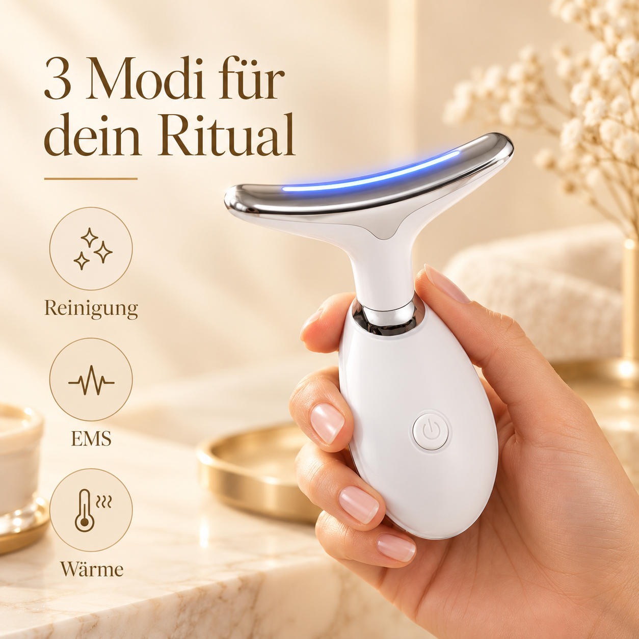 3 Modi: Reinigung, EMS und Wärme