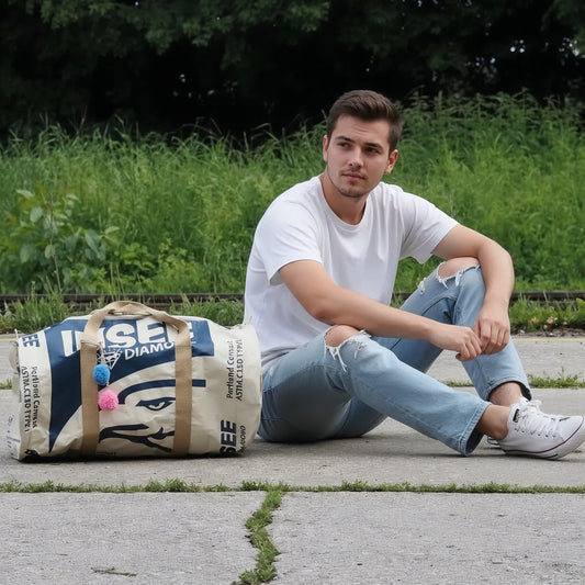 🧳 Bag “SPORTY” XL – Upcycling-Reisetasche (60×30 cm)