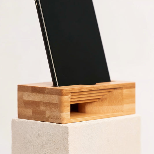 Woodland Mouse – Holz Handyhalter & Soundverstärker 🐭📱🎶