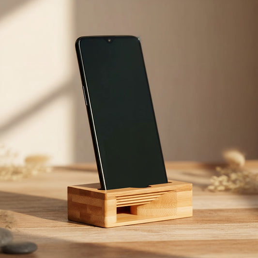 Woodland Mouse – Holz Handyhalter & Soundverstärker 🐭📱🎶