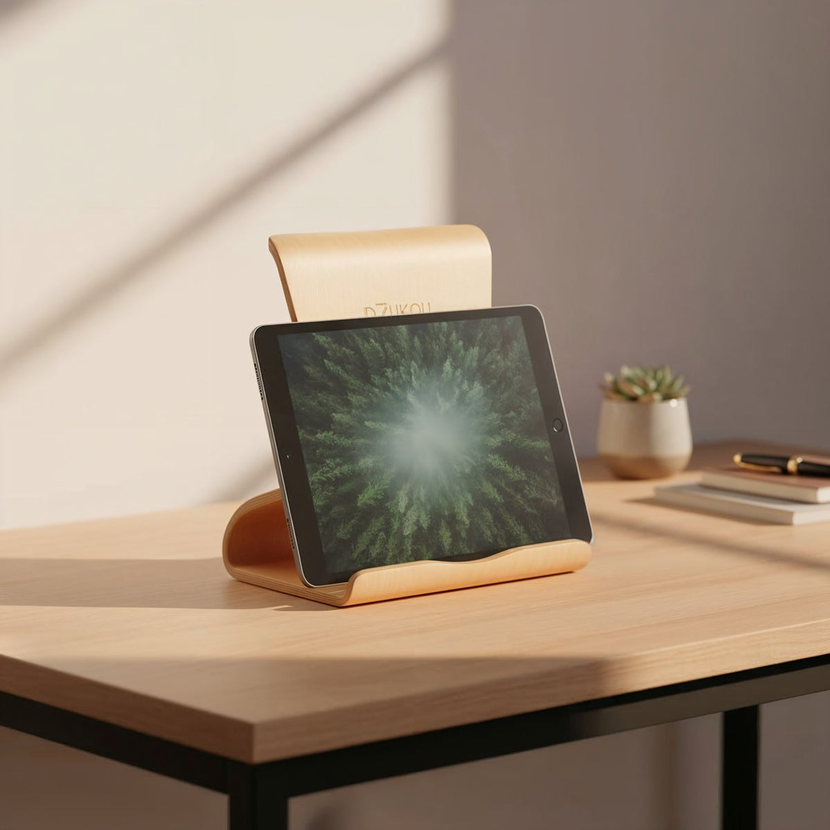 Majuli Islands – Holz Tabletständer 📱🌿